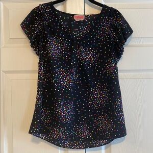 Kate Spade Confetti V-Neck Blouse